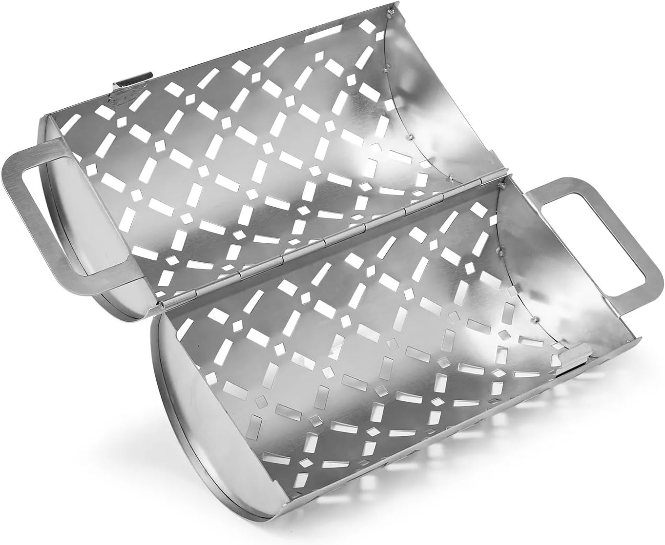 image:imageSur La Table Stainless Steel Rolling Grill Basket Silver