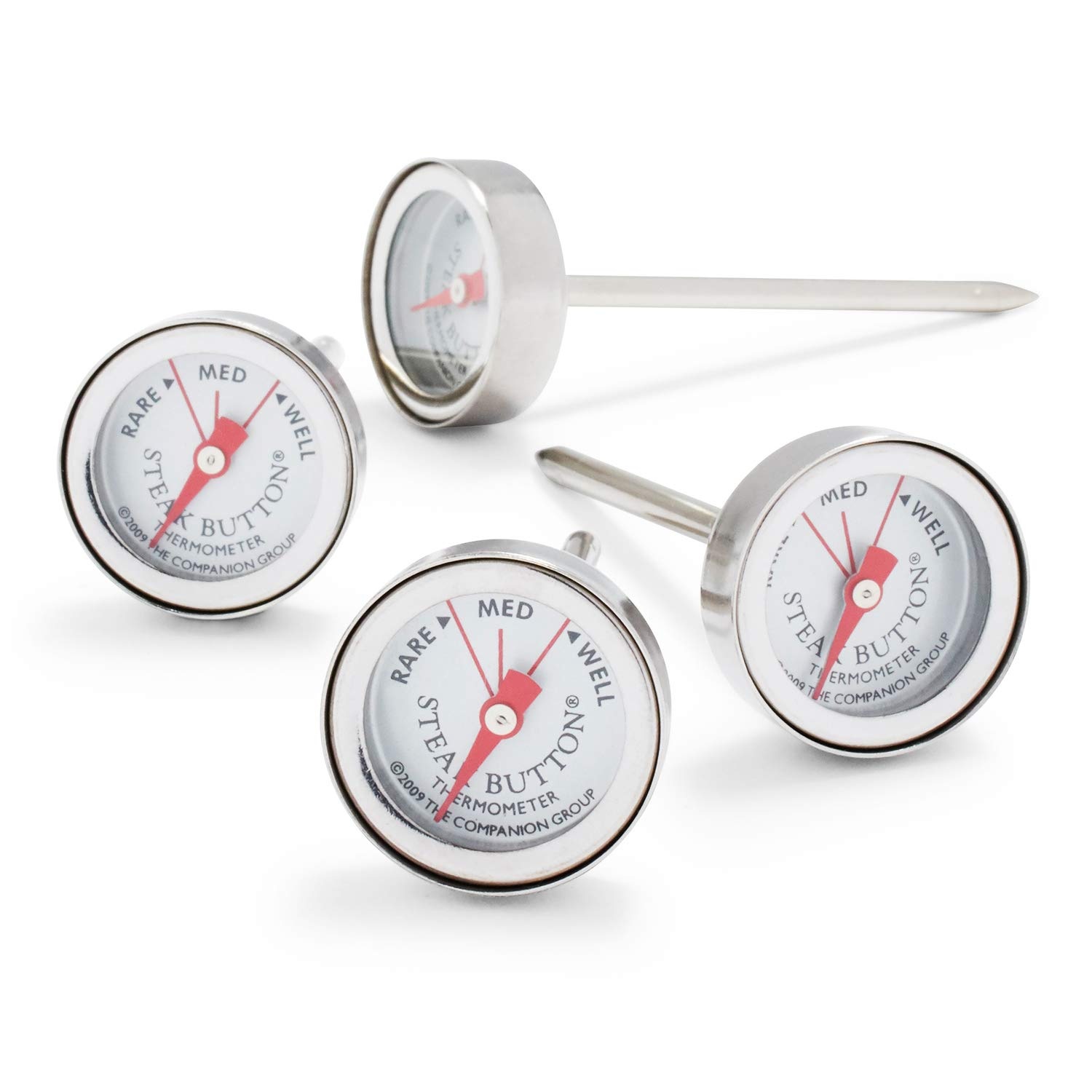 image:imageSur La Table Stainless Steel Steak Button Thermometers Silver