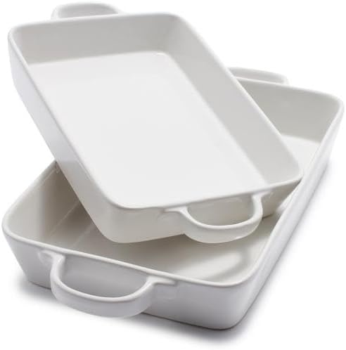 image:imageSur La Table Stoneware 2Piece Rectangular Baker Set WhiteBlue