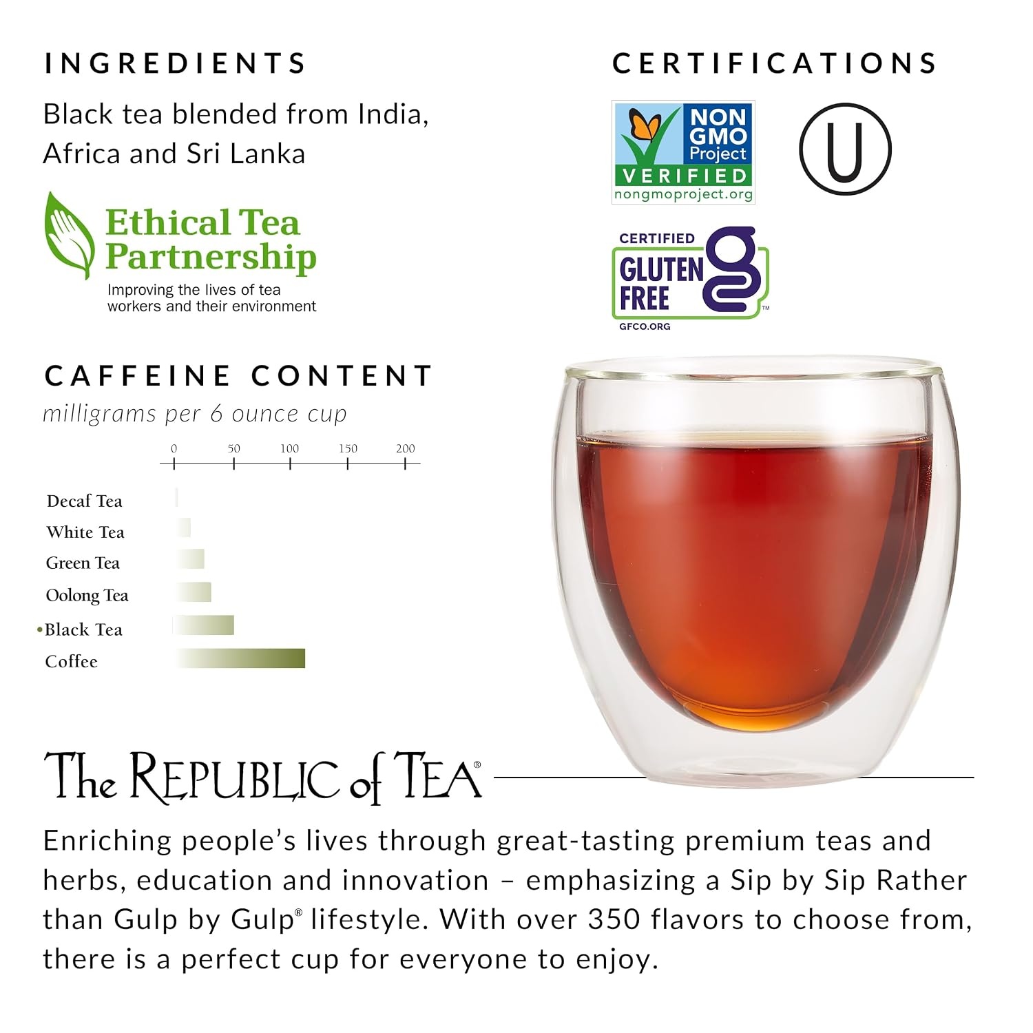 image:imageThe Republic of Tea British Breakfast Tea 28 oz Tin 50 Tea Bags Gourmet Black Tea Caffeinated100 Count Pack of 1
