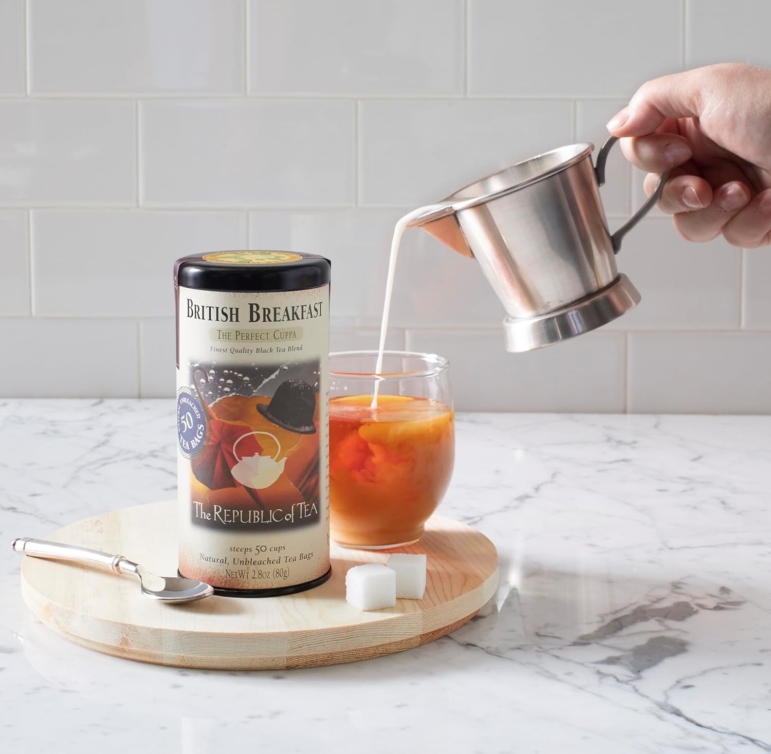 image:imageThe Republic of Tea British Breakfast Tea 28 oz Tin 50 Tea Bags Gourmet Black Tea Caffeinated100 Count Pack of 1