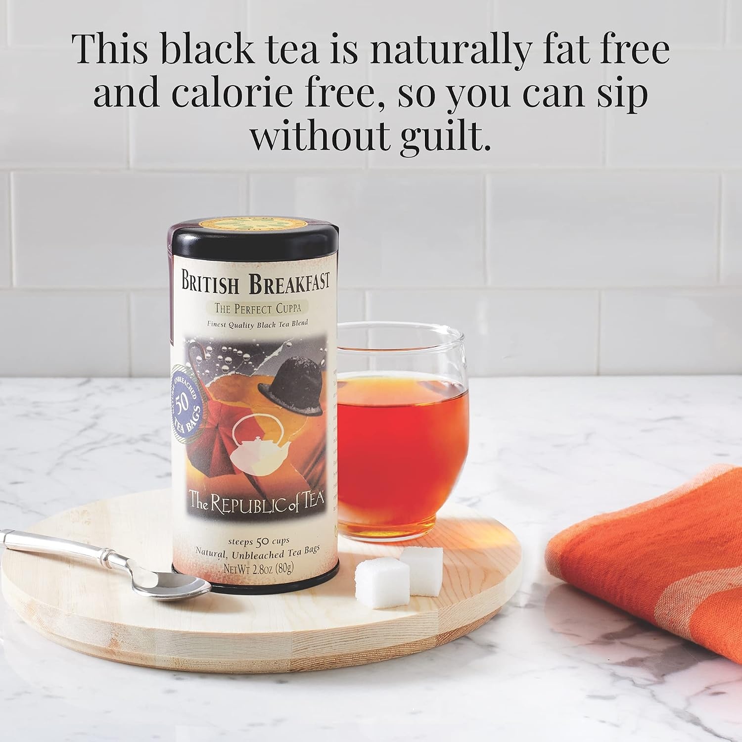 image:imageThe Republic of Tea British Breakfast Tea 28 oz Tin 50 Tea Bags Gourmet Black Tea Caffeinated50 Count Pack of 2