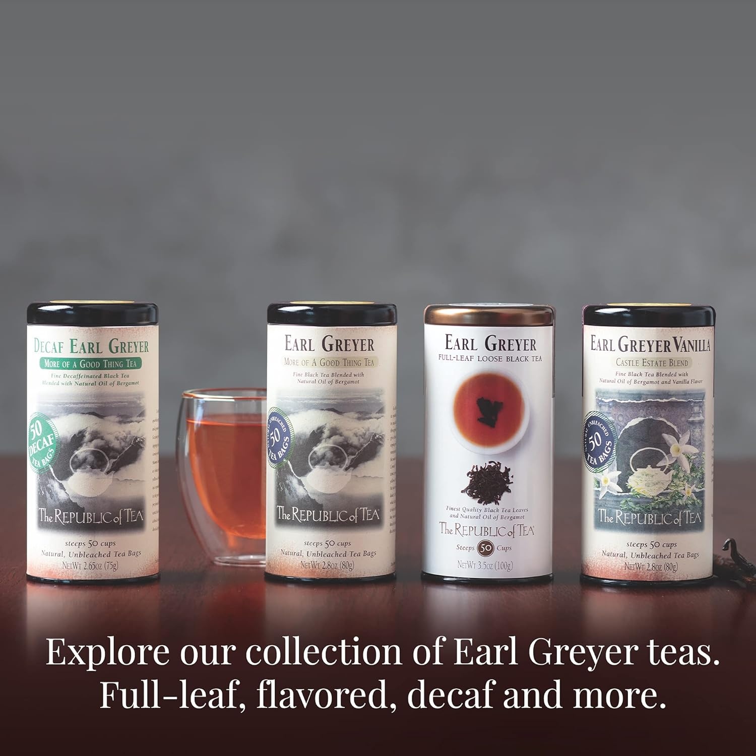 image:imageThe Republic of Tea Earl Greyer Black Tea Tin 50 Tea Bags Naturally Caffeinated250 Count Pack of 1