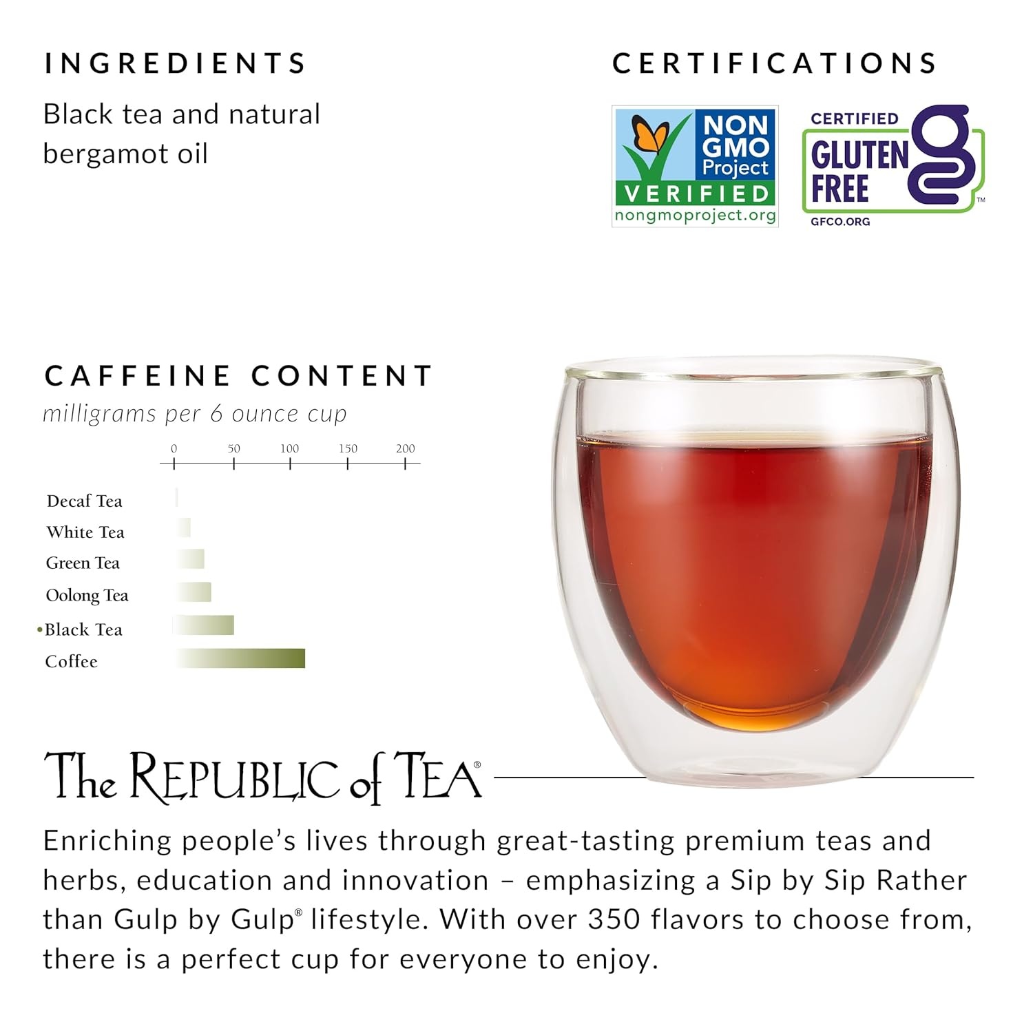 image:imageThe Republic of Tea Earl Greyer Black Tea Tin 50 Tea Bags Naturally Caffeinated50 Count Pack of 1