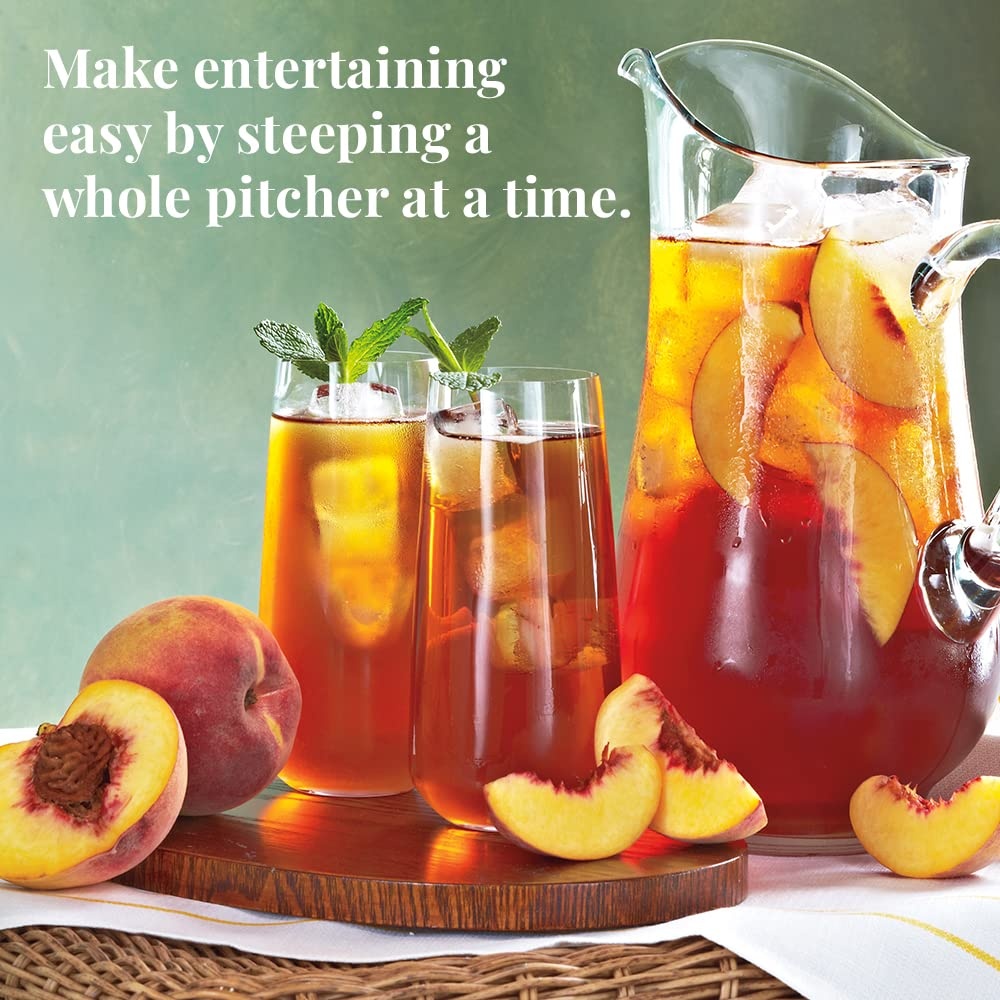 image:imageThe Republic of Tea Ginger Peach Black Iced Tea Bags 8 Large QuartSized Iced Tea Pouches Naturally Caffeinated8 Count Pack of 1