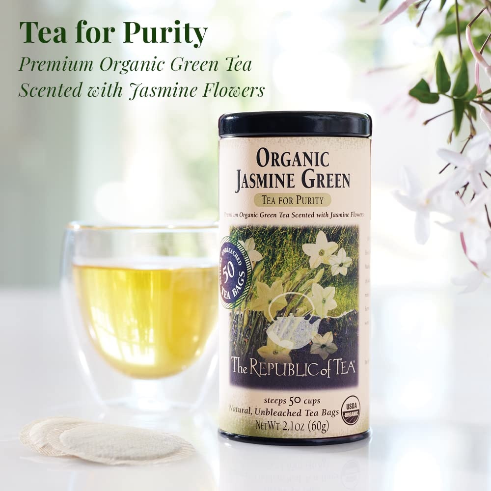 image:imageThe Republic of Tea Organic Jasmine Green Tea 50 Tea Bags250 Count Pack of 1