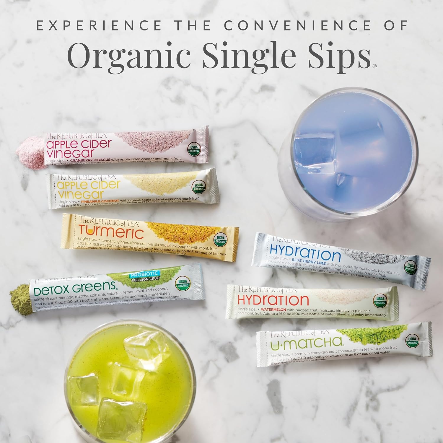 image:imageThe Republic of Tea Organic UMatcha Single Sips Naturally Caffeinated Matcha Green Tea Powder 14 PacketsMatcha Green