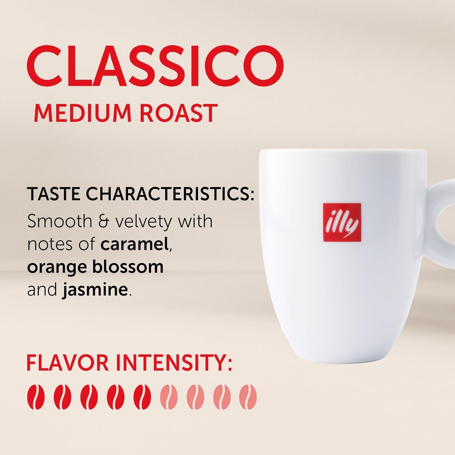 image:imageilly Whole Bean Coffee Perfectly Roasted Colombia Medium Roast Smooth Taste Notes of Fruit Fruit Notes 100 Arabica Beans No Preservatives 88 OunceClassico Medium Roast