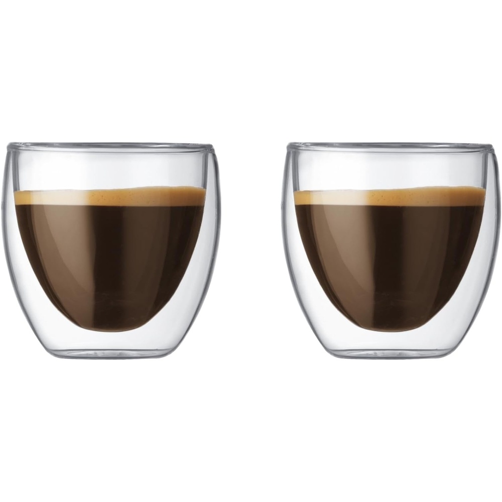 image:imageBodum 8oz Pavina Double Wall Glasses High Heat Borosilicate Glass Set of 2 ClearSet of 2