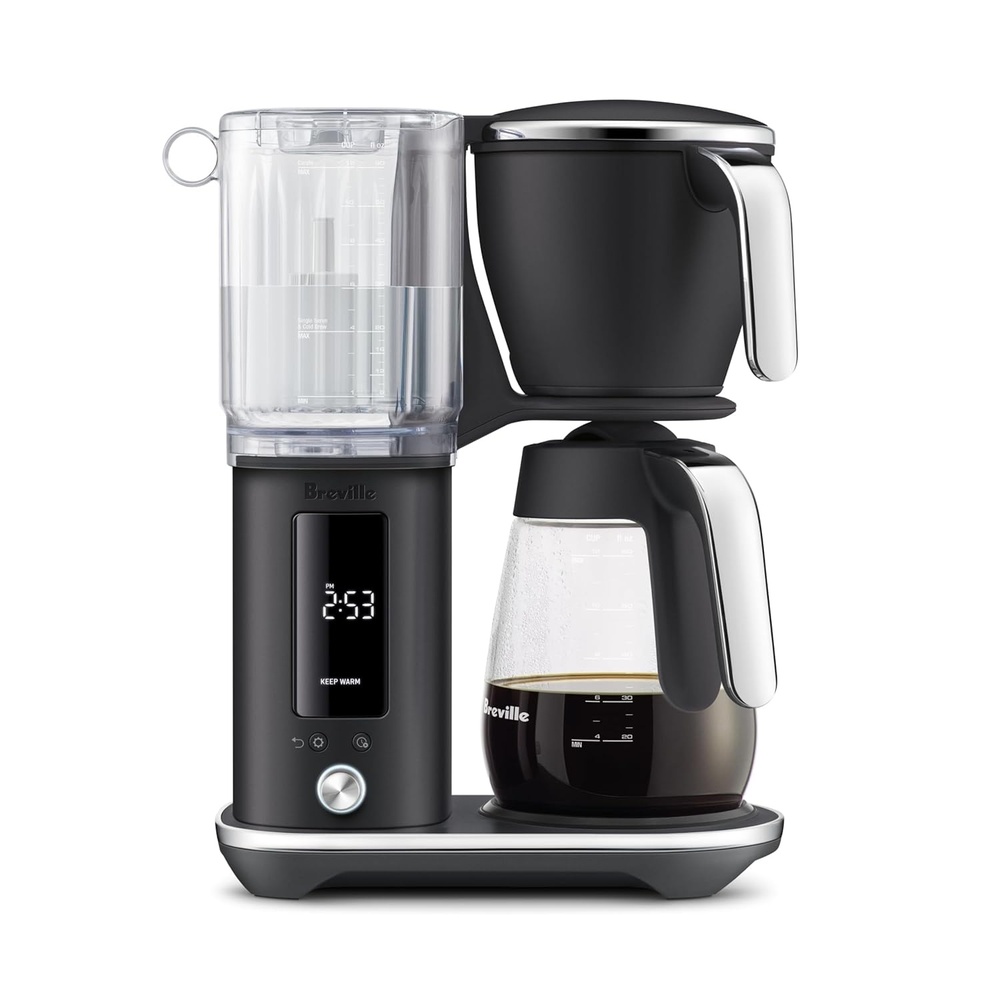 image:imageBreville Luxe Drip Coffee Machine BDC465BSS Brushed Stainless Steel Thermal CarafeBlack Truffle