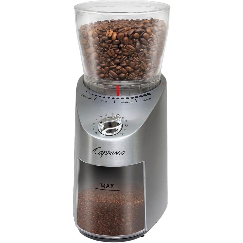 image:imageCapresso Infinity Plus Conical Burr Grinder BlackStainless Steel