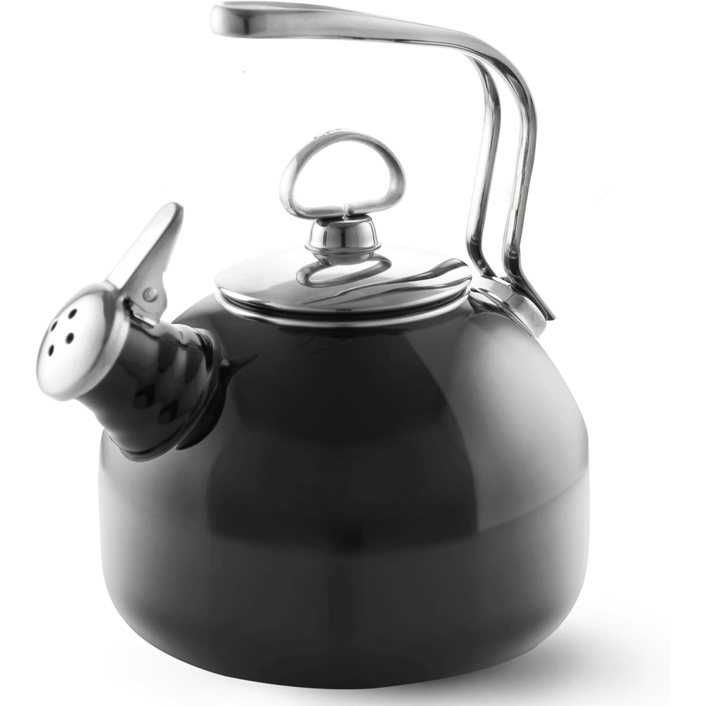 image:imageChantal Classic Teakettle 18 QT Enamel On Steel 2Tone Harmonica Whistle Rapid Boil and Even Heating BlackBlack