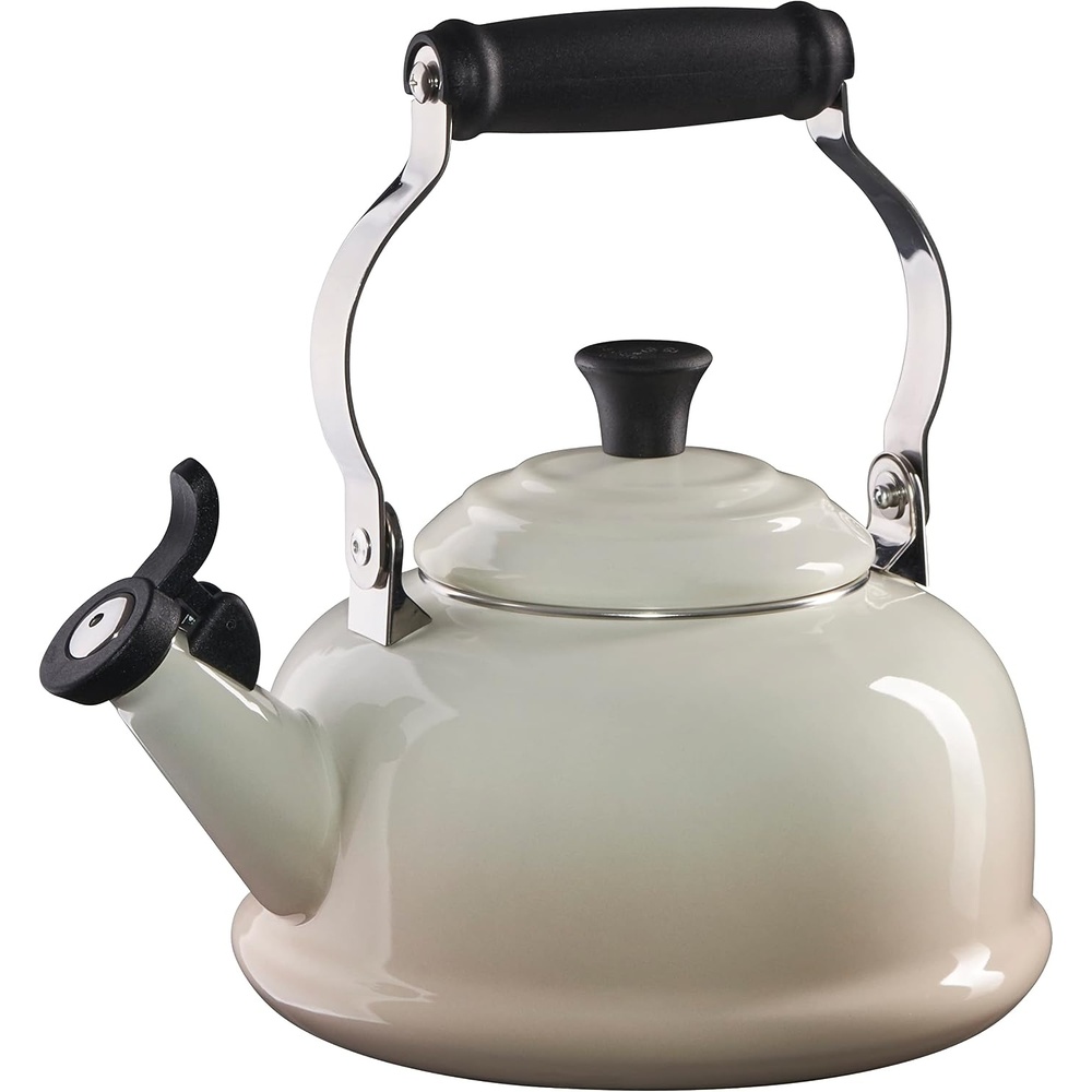 image:imageLe Creuset Enamel On Steel Whistling Tea Kettle 17 qt CeriseMeringue