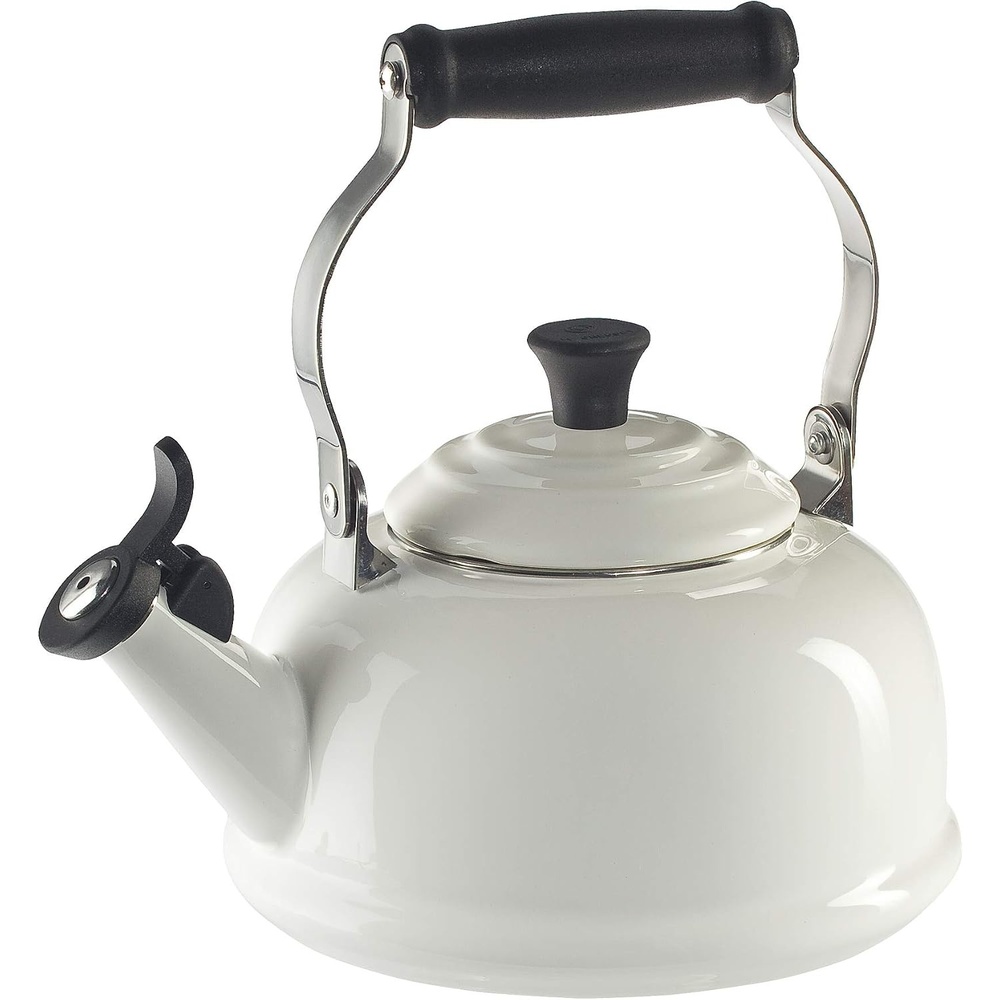 image:imageLe Creuset Enamel On Steel Whistling Tea Kettle 17 qt CeriseWhite