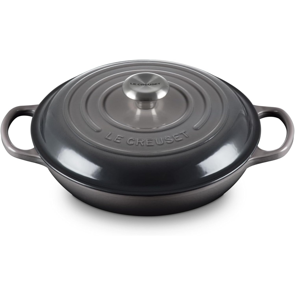 image:imageLe Creuset Enameled Cast Iron Signature Braiser 35 qt CeriseOyster