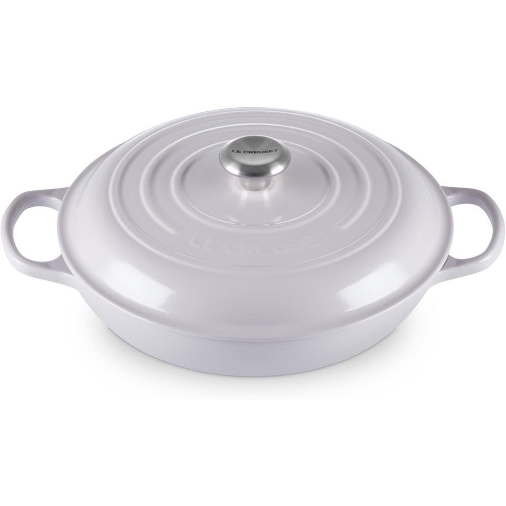 image:imageLe Creuset Enameled Cast Iron Signature Braiser 35 qt CeriseShallot