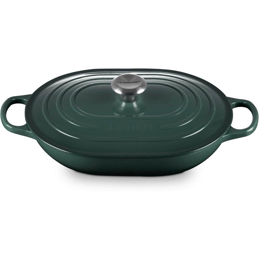 image:imageLe Creuset Enameled Cast Iron Signature Oval Casserole with Lid 375 qt Sea SaltArtichaut