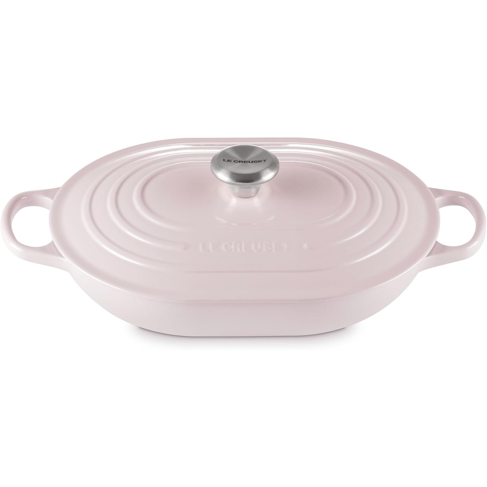 image:imageLe Creuset Enameled Cast Iron Signature Oval Casserole with Lid 375 qt Sea SaltShallot