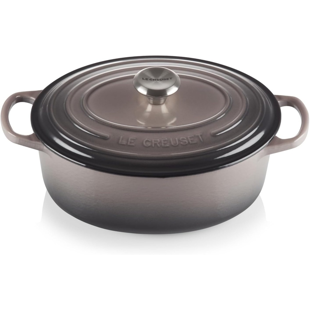 image:imageLe Creuset Enameled Cast Iron Signature Oval Dutch Oven 8 qt CeriseOyster