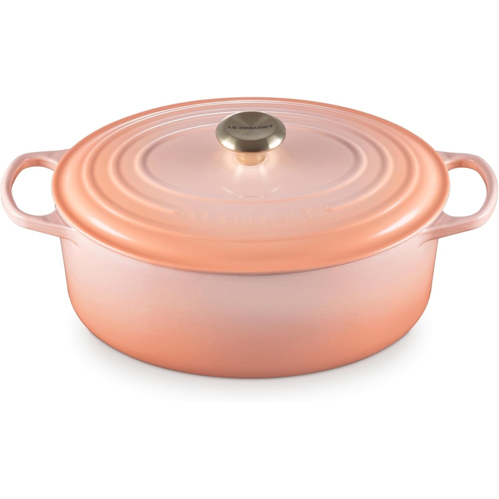 image:imageLe Creuset Enameled Cast Iron Signature Oval Dutch Oven 8 qt CerisePeche