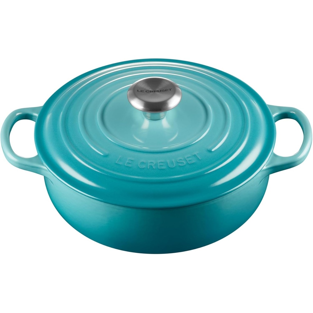 image:imageLe Creuset Enameled Cast Iron Signature Round Sauteuse 35qt PecheCaribbean