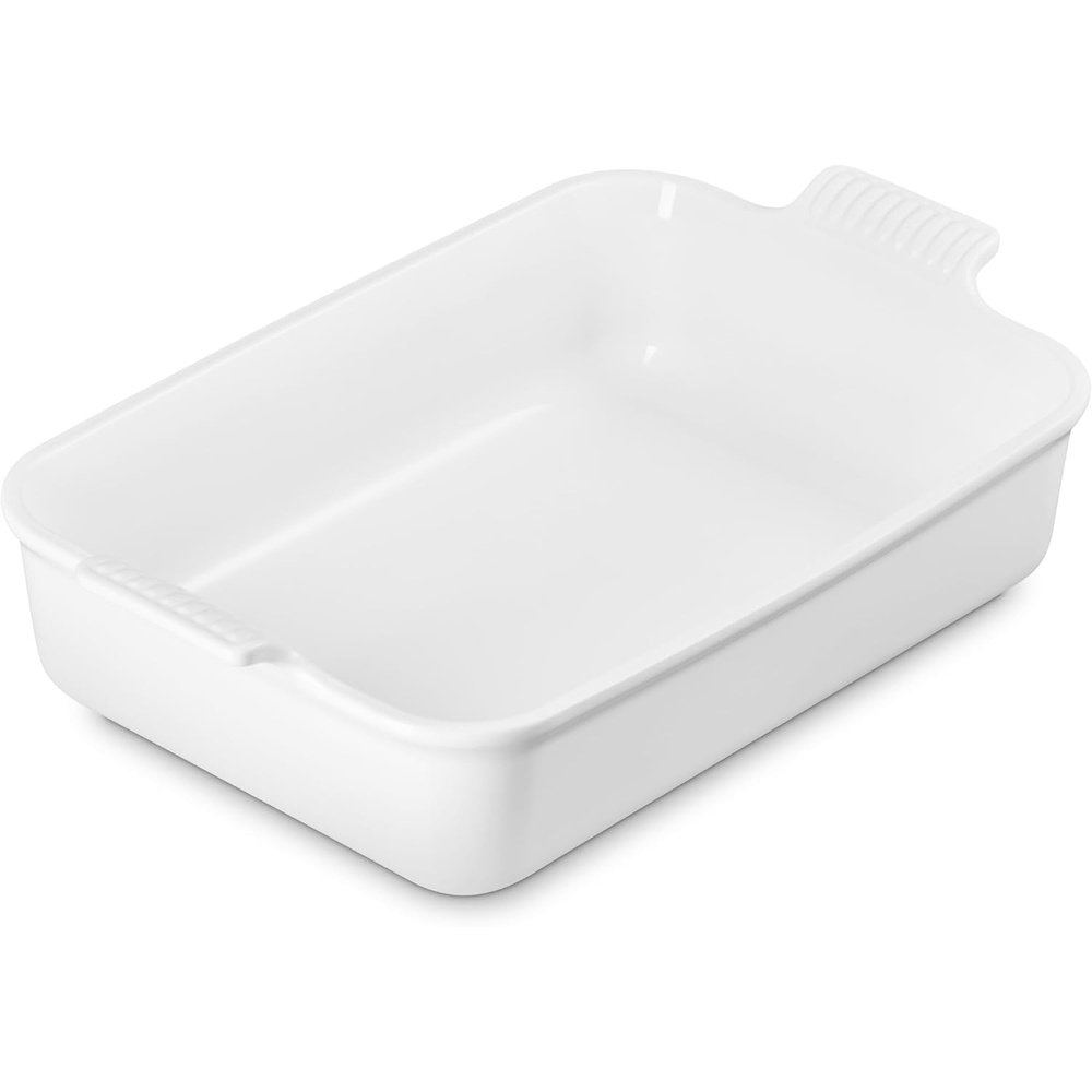 image:imageLe Creuset Stoneware Heritage Deep Rectangular Lasagna Dish 675 qt CeriseWhite