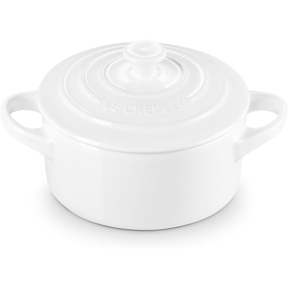 image:imageLe Creuset Stoneware Mini Round Cocotte 8 oz CaribbeanWhite