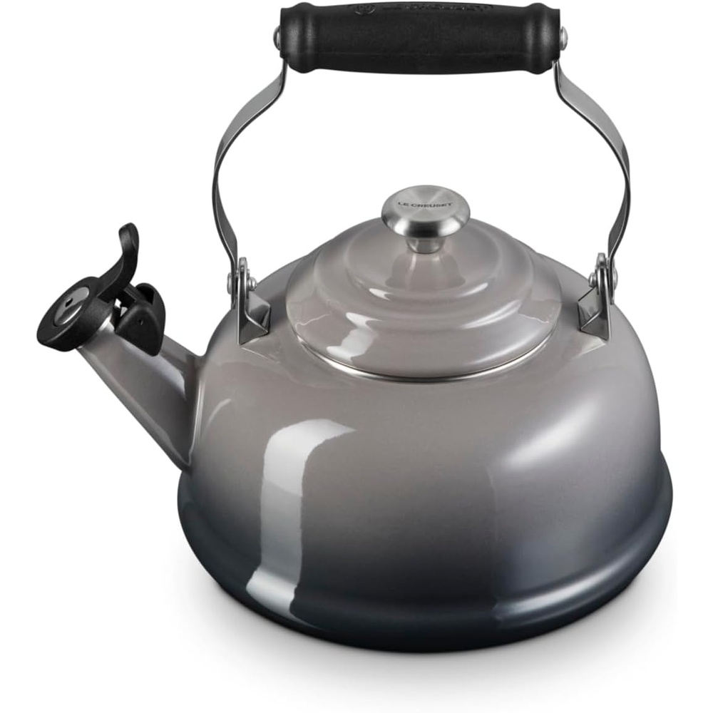 image:imageLe Creuset Whistling Tea Kettle with Metal Finishes 17 qt Stainless SteelOyster