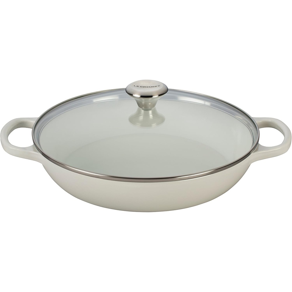image:imageLe Creuset of America Enameled Cast Iron Buffet Casserole with Glass Lid 3 12 quart FlameWhite