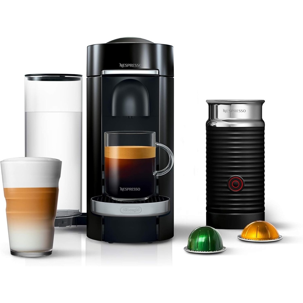image:imageNespresso Vertuo Plus Deluxe Coffee and Espresso Maker by DeLonghi Titan with Aeroccino Milk Frother 110 VoltsBlack
