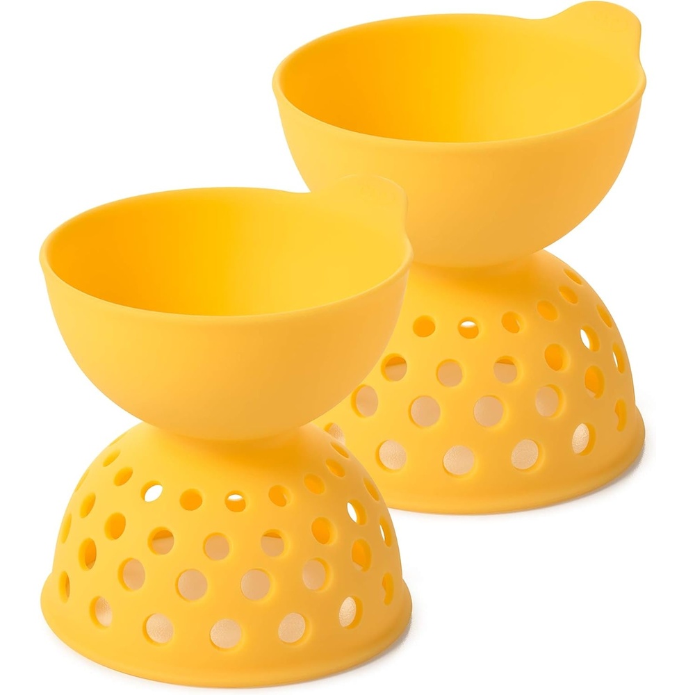 image:imageOXO Good Grips 2 Piece Silicone Egg Poaching Set One Size Yellow