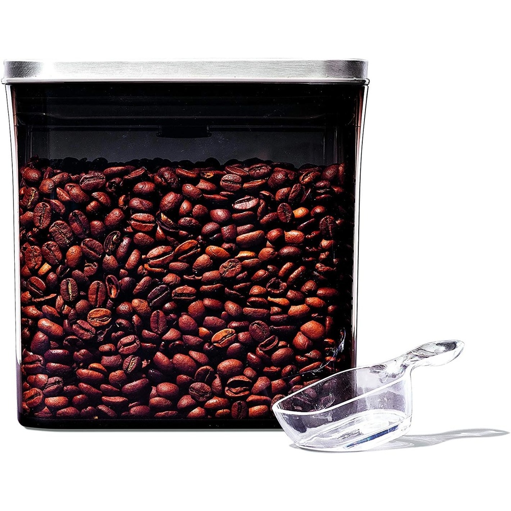 image:imageOXO Steel POP Container Big Medium Square  44 Qt for Flour Sugar and MoreGrey17 QT16 L