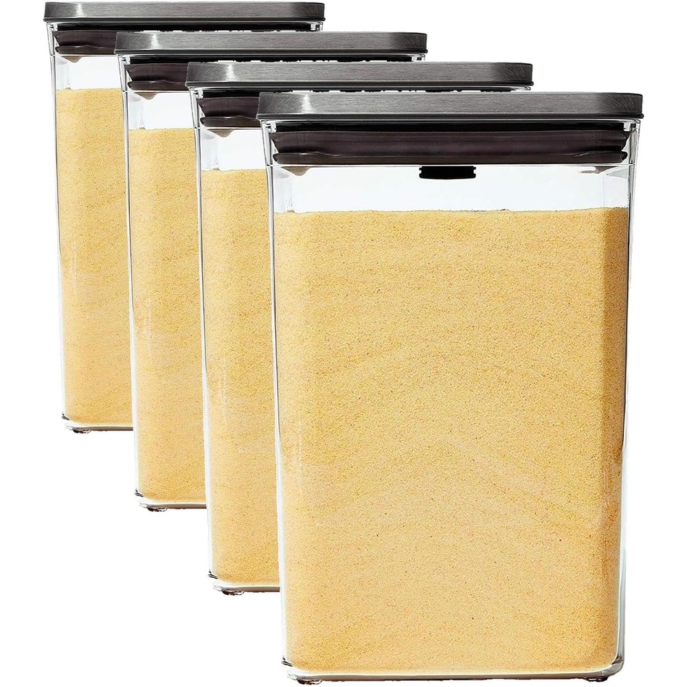 image:imageOXO Steel POP Container Big Medium Square 44 Qt for Flour Sugar and MoreGrey44 QT42 L