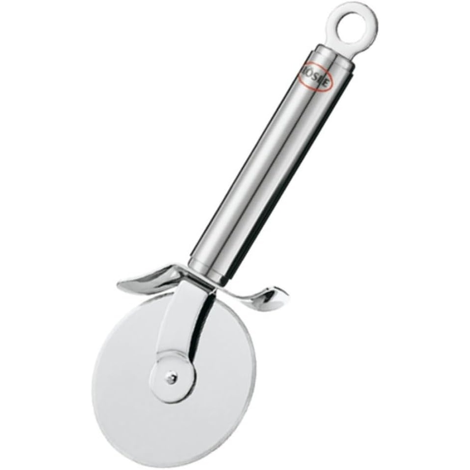 image:imageRsle 12718 Stainless Steel RoundHandle Pizza Cutter Wheel with Thumb Leverage 79 inCutter