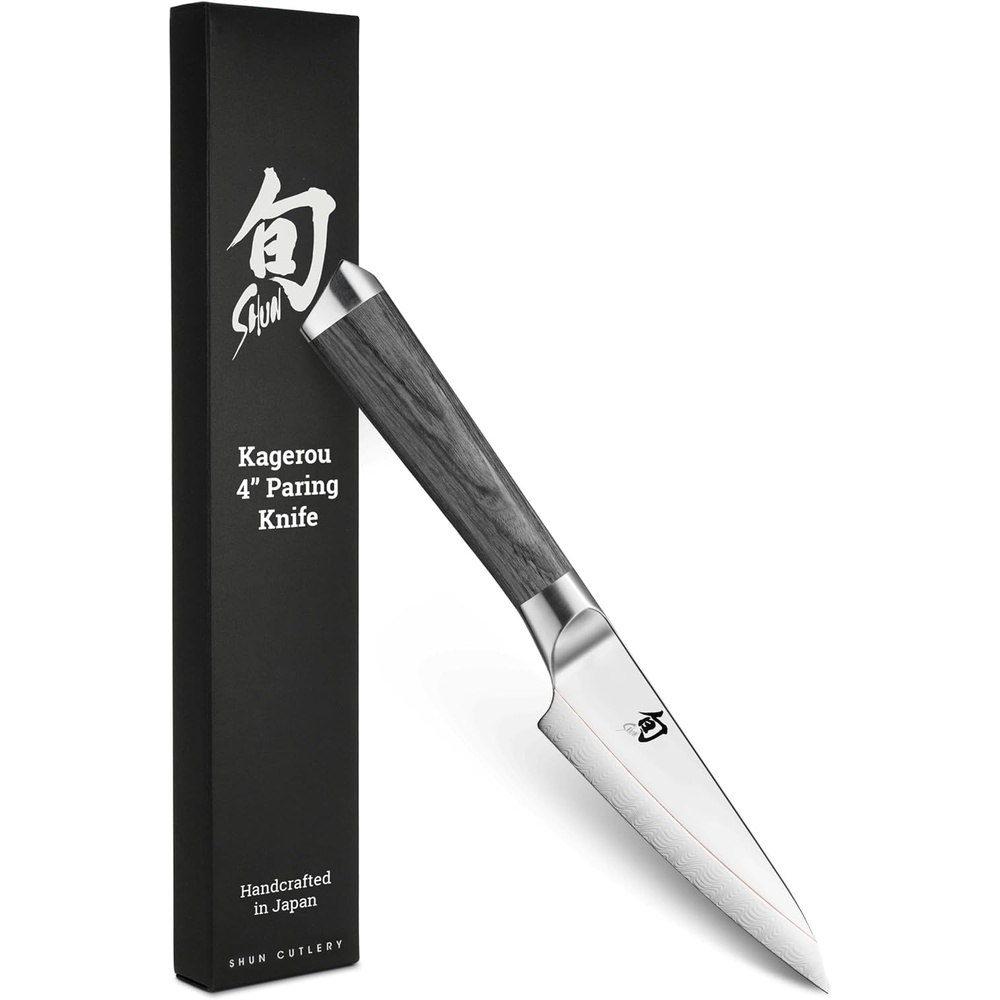 image:imageShun Kagerou 4 Paring Knife Handcrafted Japanese Vegetable amp Fruit Knife VG10 and VG2 Dual Core with 420J Steel Upper Pakkawood Handle
