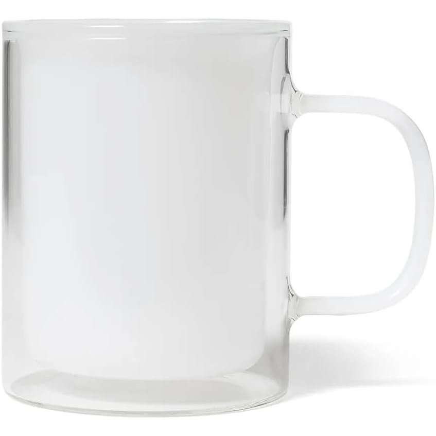 image:imageSur La Table Colored DoubleWall Mug White Insulated Borosilicate Thermal Mug That Keeps Drinks Hot and Hands Cool