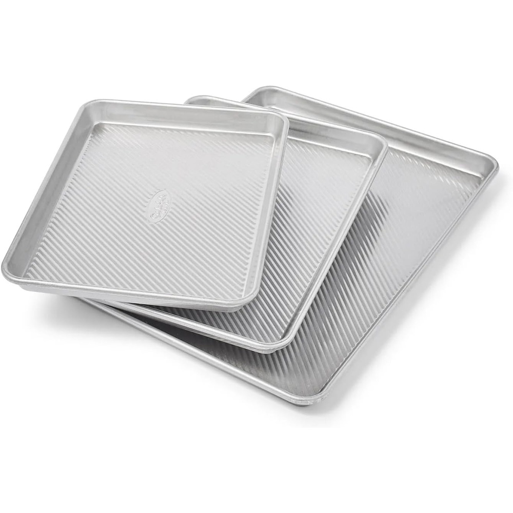 image:imageSur La Table Commercial Baking Pan Set 3Piece Aluminized Steel Pans Commercial Quality Made in USA