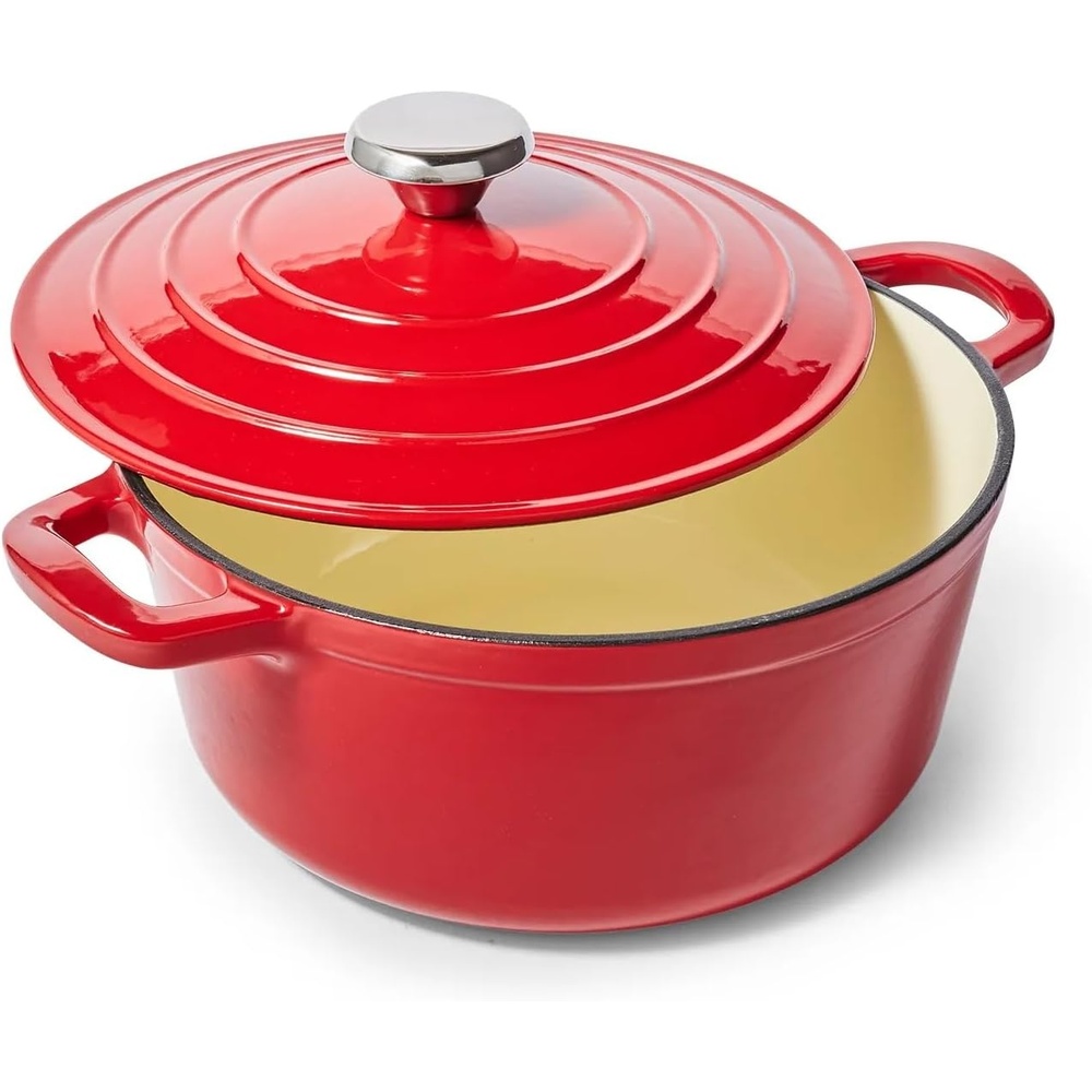image:imageSur La Table Enameled Cast Iron Round Dutch Oven 4 qt RedRed