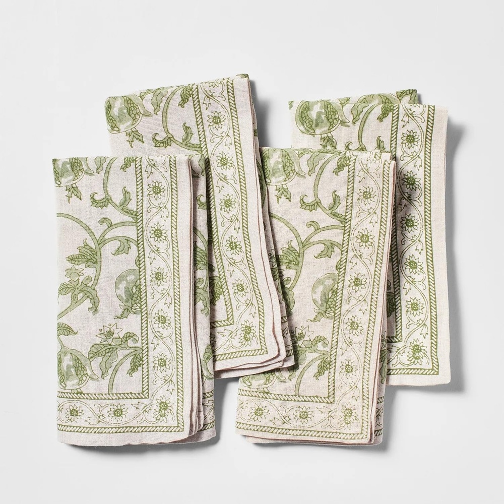 image:imageSur La Table Floral Blossom Napkins Set of 4 GreenGreen