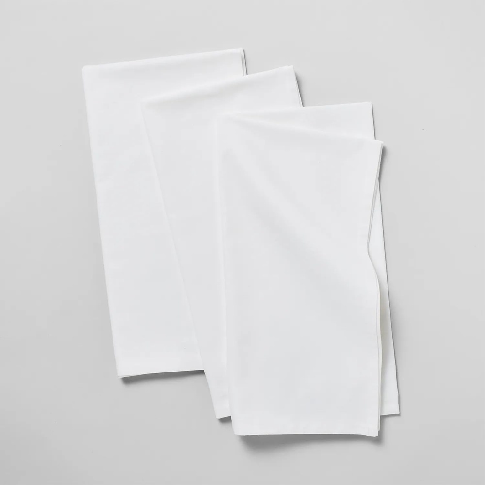 image:imageSur La Table Flour Sack Cotton Kitchen Towels Set of 3 34 x 32 Machine Washable UltraAbsorbent Dish Drying amp Cleaning Cloths for Everyday Use Durable Natural Cotton