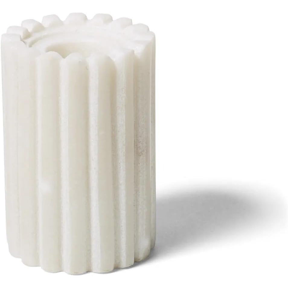 image:imageSur La Table Fluted Marble Taper Holder White