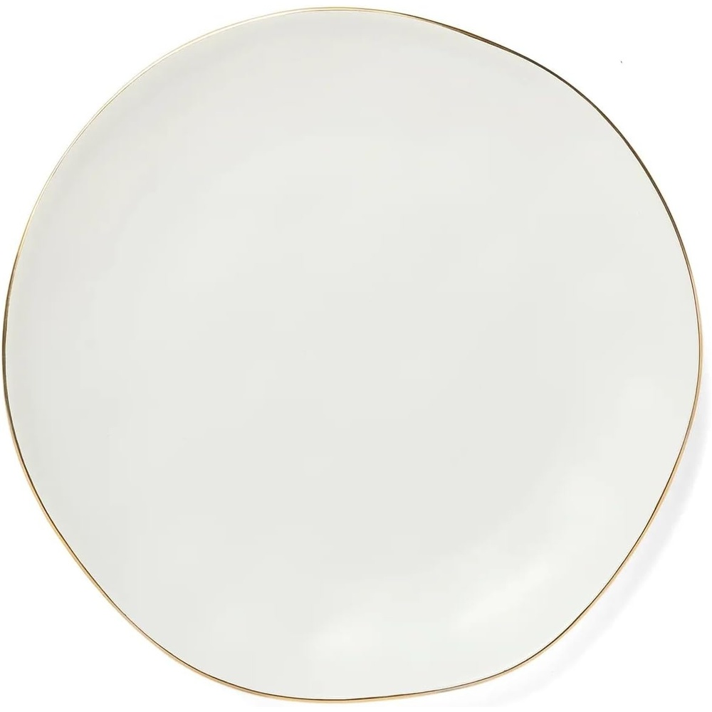 image:imageSur La Table Gold Rimmed Dinner Plate White