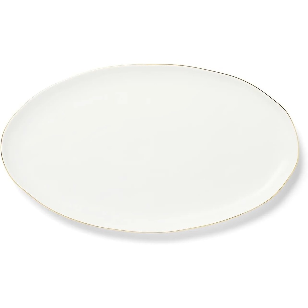 image:imageSur La Table Gold Rimmed Oval Platter White
