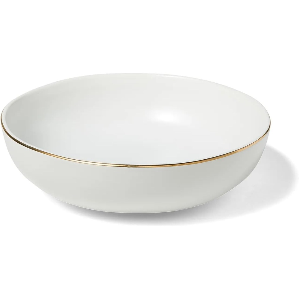 image:imageSur La Table Gold Rimmed Pasta Bowl White