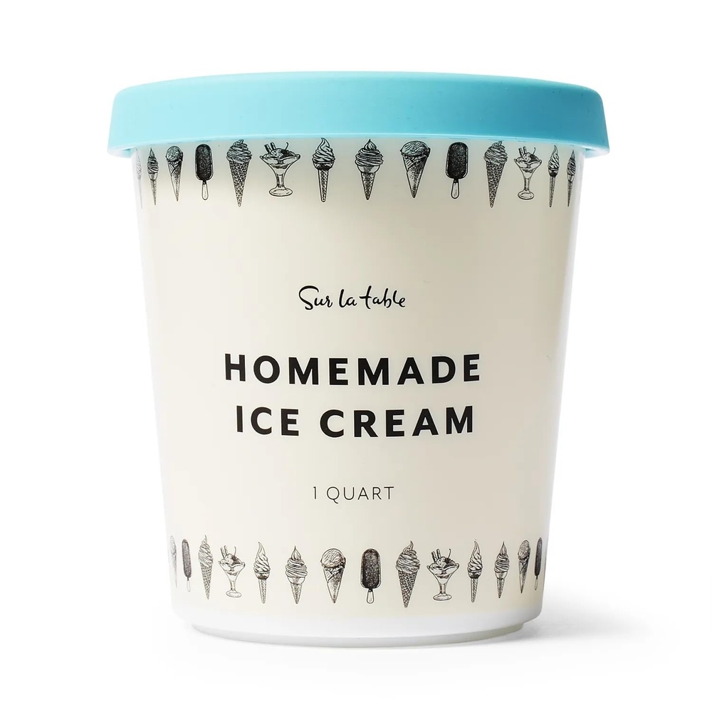 image:imageSur La Table Ice Cream Tub Insulated Stainless Steel Container for Storing and Scooping Homemade Ice CreamBlue