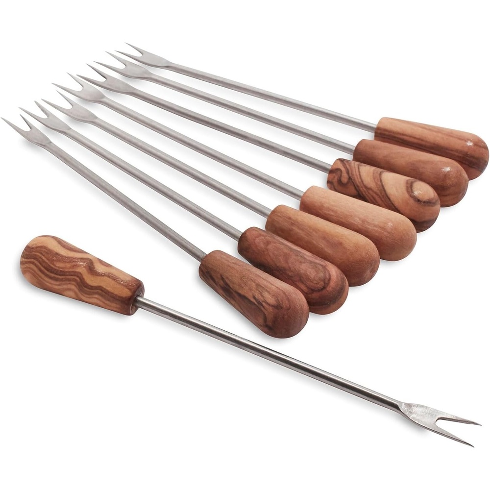 image:imageSur La Table Italian Olivewood Appetizer Picks Set Of 8 Brown