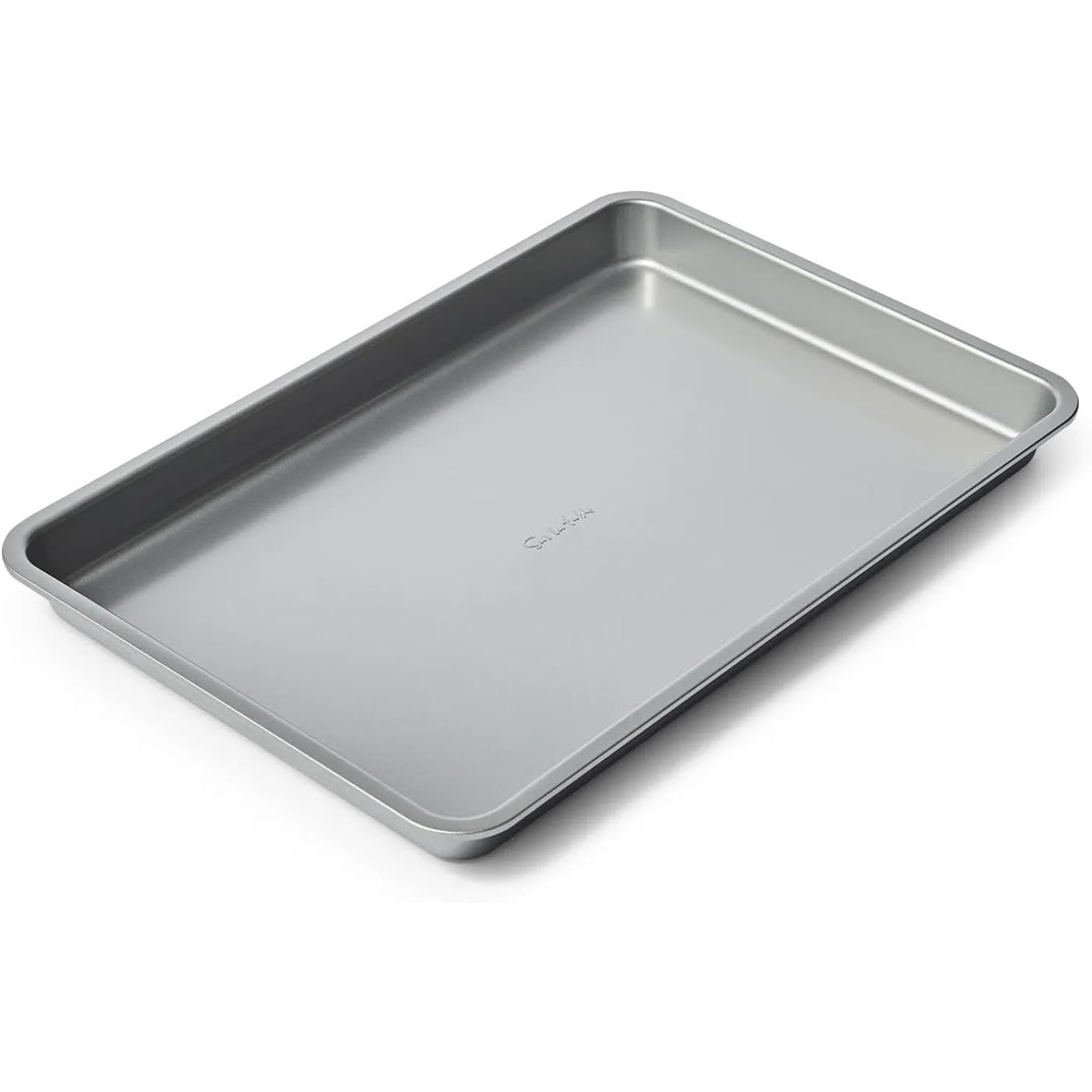 image:imageSur La Table Jelly Roll Pan  1575 x 1075 Aluminized Steel Baking Sheet with Nonstick Silicone Coating Rolled Rims to Resist Warping Durable amp EasyRelease for Cookies Cakes amp More