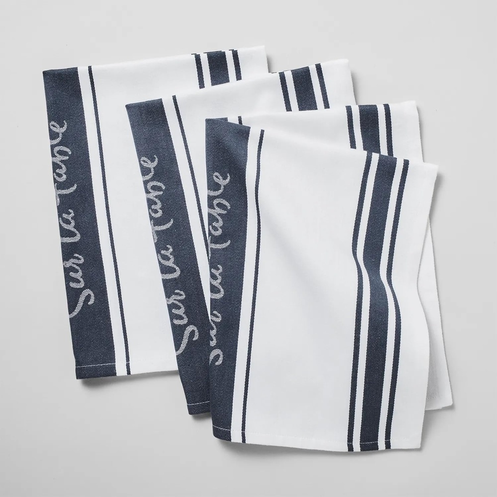 image:imageSur La Table Logo Towels Set of 3 BlueberryBlueberry