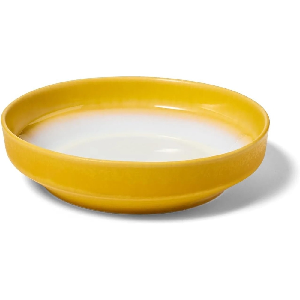 image:imageSur La Table Lucent Reactive Glaze Pasta Bowl Yellow Handcrafted Stoneware with Luminous Yellow Finish for Pasta Salads and Grain Bowls