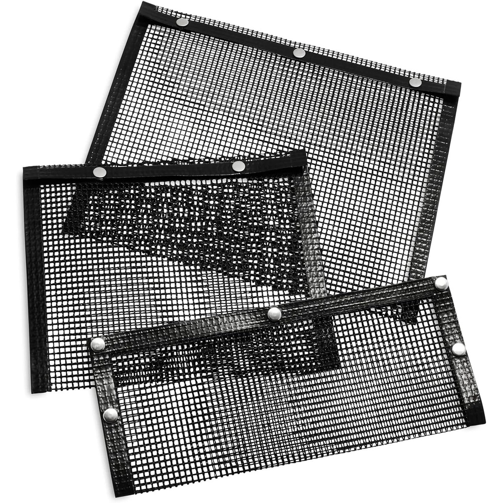 image:imageSur La Table Nonstick Mesh Grilling Bags Set of 3 Black